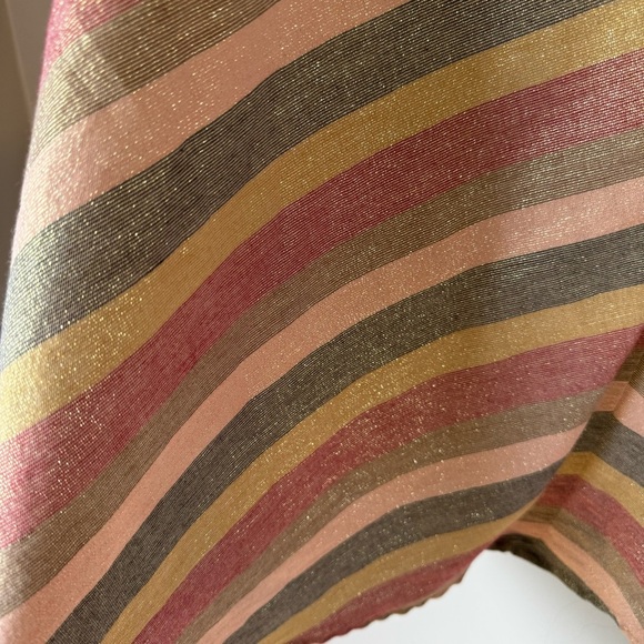 Torrid Chevron Plus / Stripe Multi Color Shine Lurex A Line Midi Skirt Size 2X - Picture 4 of 9